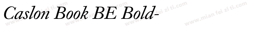 Caslon Book BE Bold字体转换